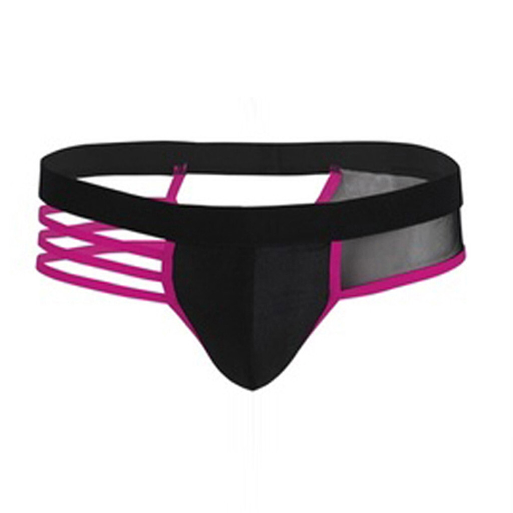 送料無料 5色 メンズ 男性 パンツ アンダーウェア 下着 パンツ Tバッグ ブリーフ セクシー メッシュ ワンサイズ La Preference