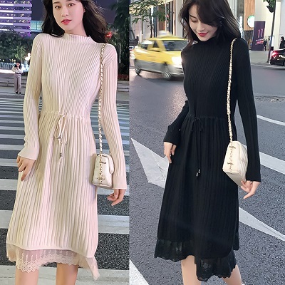 ワンピース ロングワンピース ロング丈 モノトーン レース シースルー ガーリー 可愛い きれいめ フェミニン 上品 デート 長袖 プチプラレディースファッション通販 Yboueki