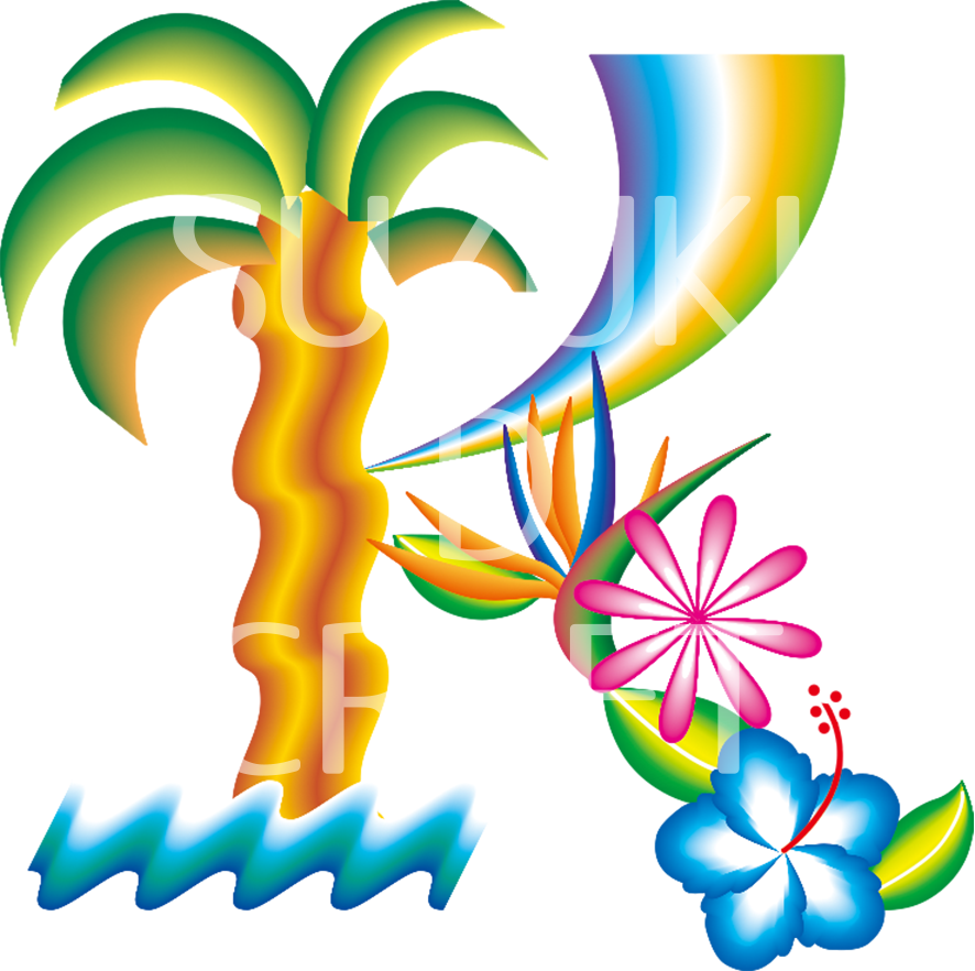 ハワイ花文字 大文字 K Suzuki D Craft