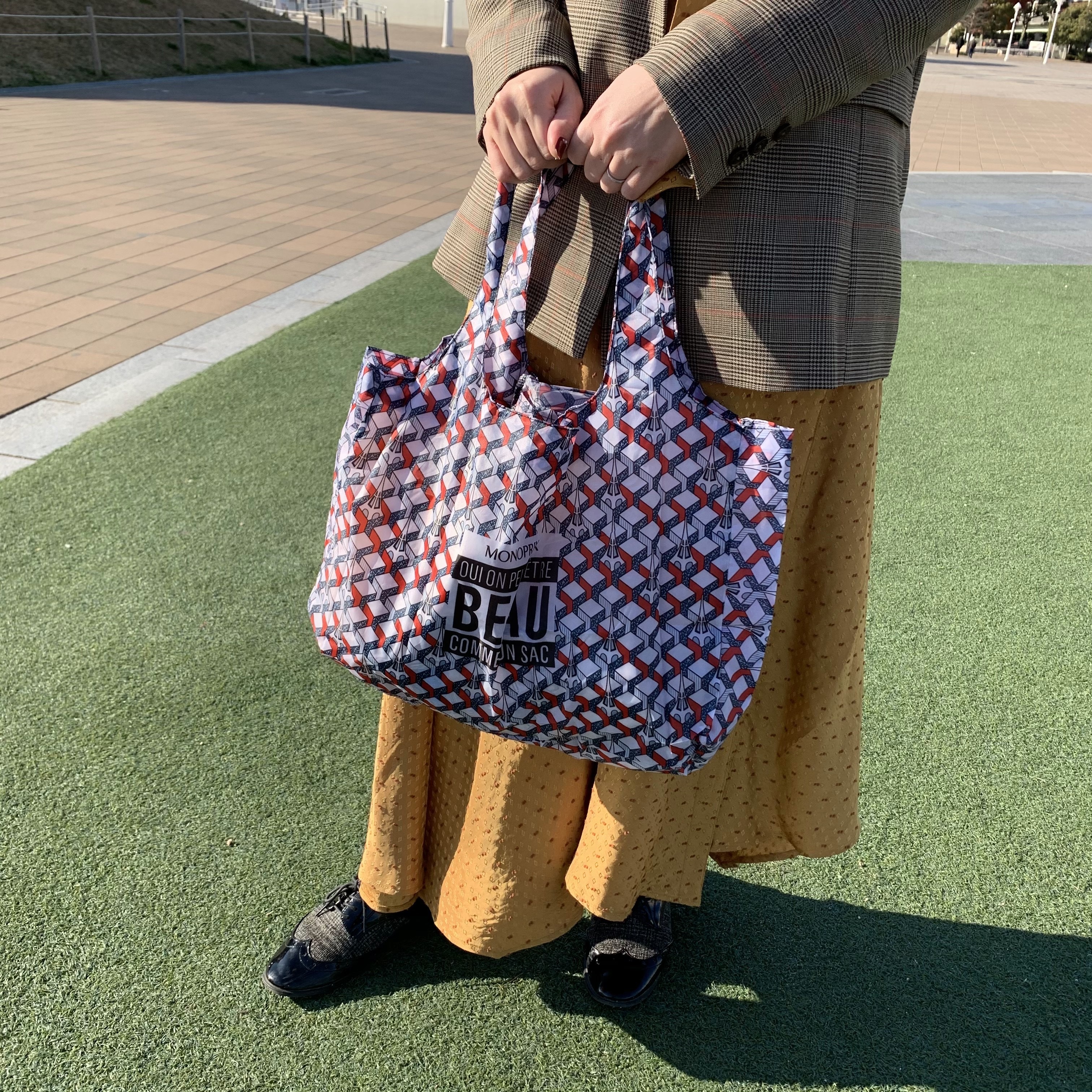 送料無料 Monoprix モノプリ エコバッグ パリシェモア