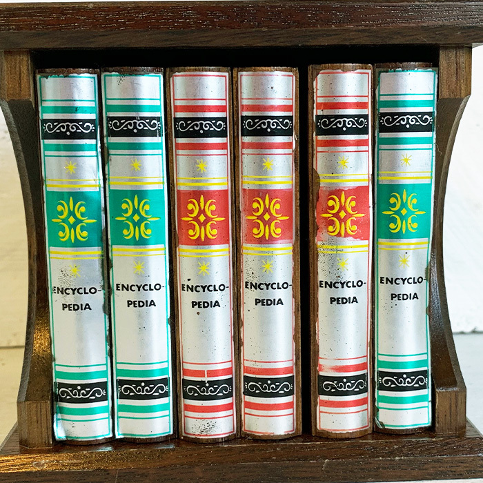 B 17 レトロ 木製 本棚型コルクコースター ヴィンテージショップメビウス