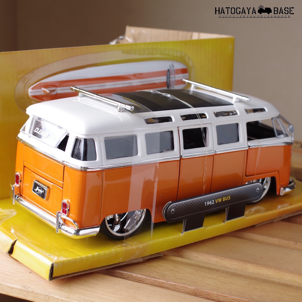 フォルクスワーゲン ミニカー ワーゲンバス オレンジ Jtvt2or1 Hatogaya Base For Succulents And Volkswagen Lovers