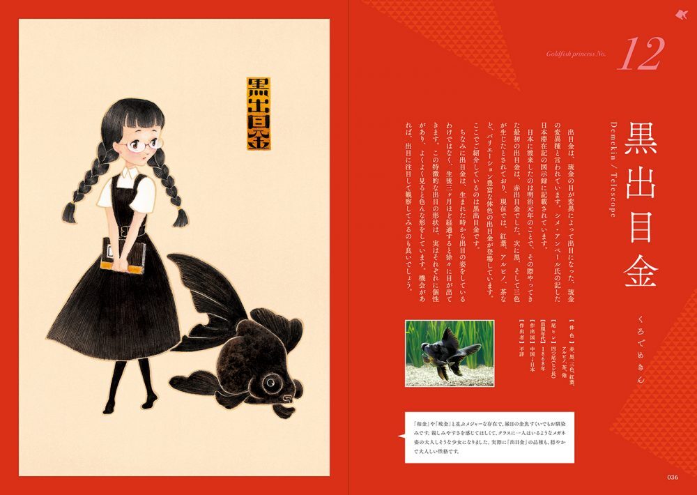 金魚姫図鑑 金魚擬人化イラスト集 極光金魚展