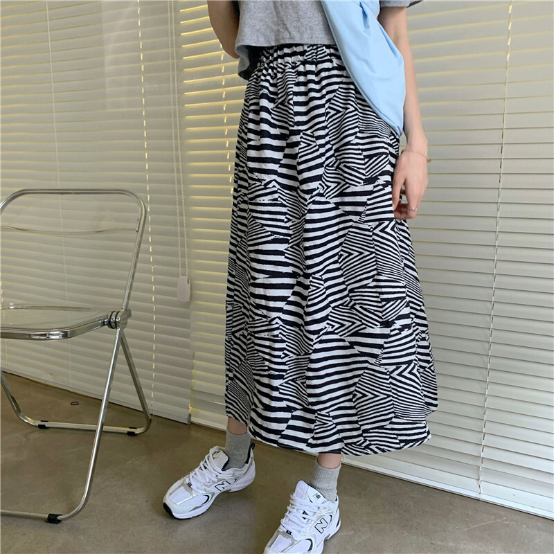 ゼブラ柄ロングスカート Y739 Mokkocloset