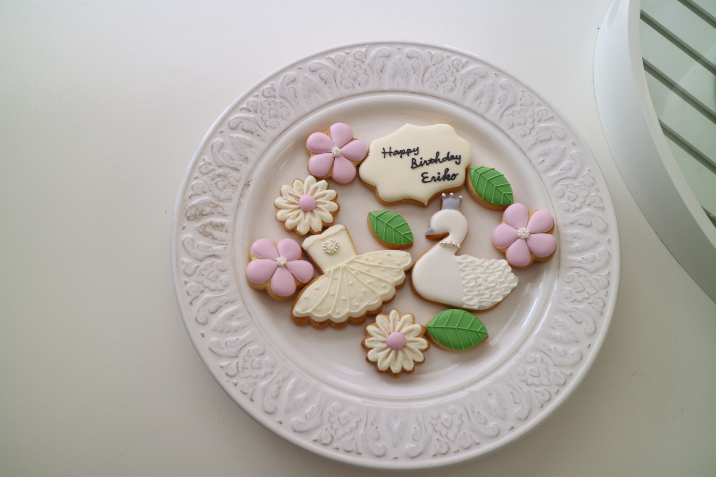 女の子お誕生日 チュチュ スワンセット アイシングクッキー カップケーキ オーダーショップ Sweet Company