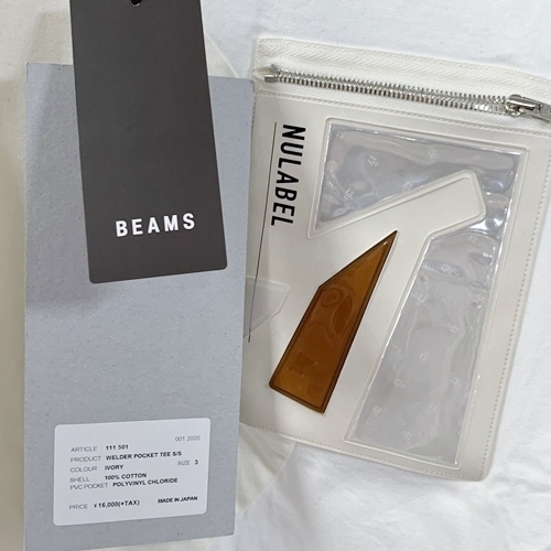 Portvel Nulabel ポートヴェル 二ューレーベル ss Welder Pocket Tee Tシャツ 3 アイボリー 表参道z11 ブランド古着brooch
