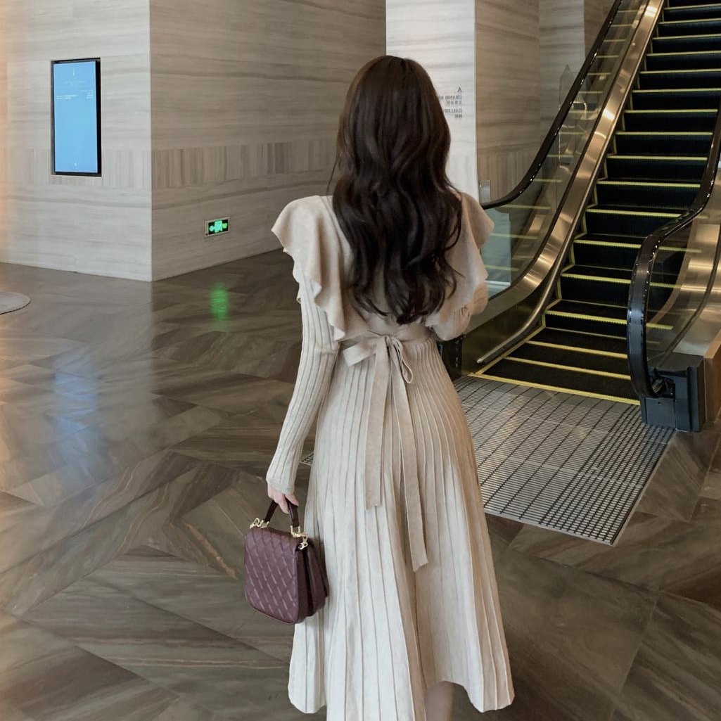 フリルニットワンピースml224 Maison De Lyla