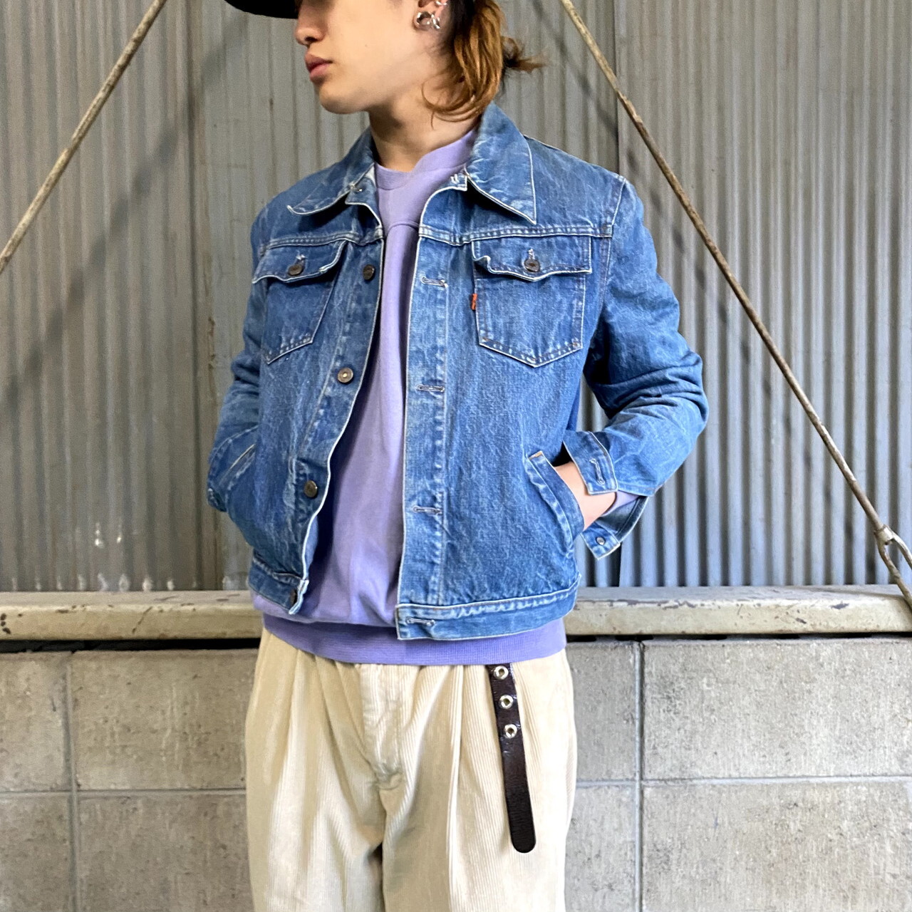 70 80年代 オレンジタブ Levi S リーバイス デニムジャケット メンズs相当 古着 70s 80s ヴィンテージ トラッカージャケット デニムジャケット Cave 古着屋 公式 古着通販サイト