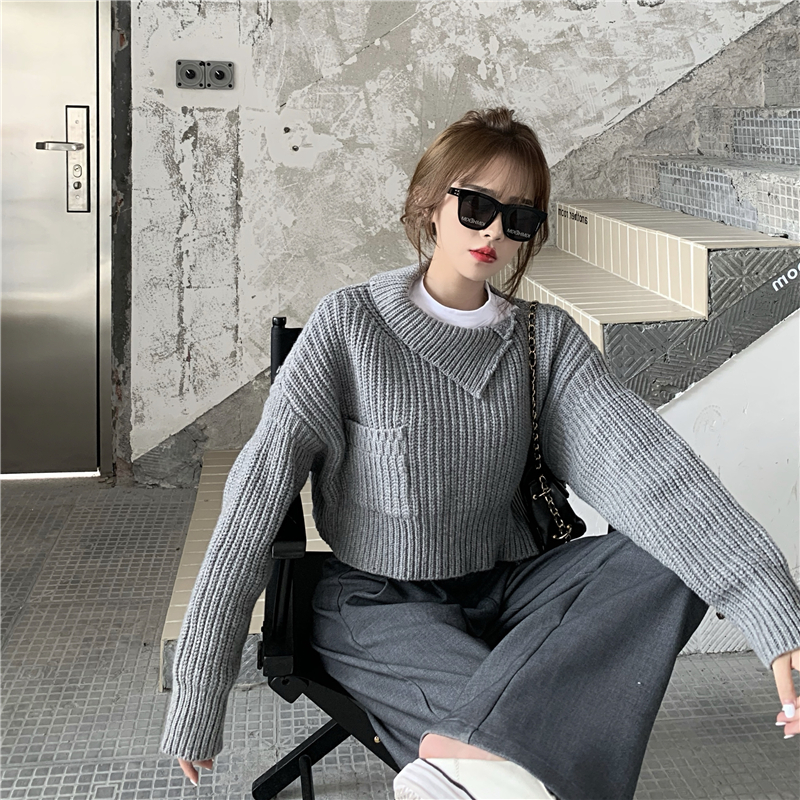 ドロップショルダーニットセーター Y7 Mokkocloset