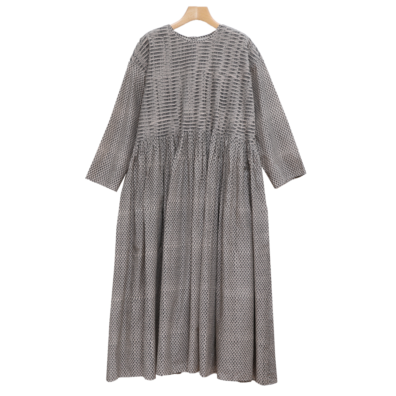 Maison De Soil メゾンドソイル 80 S Voile Small Flower Block Print Crew Neck Dress With Mini Pintuck小花柄ピンタックワンピース Inmds162 Provice