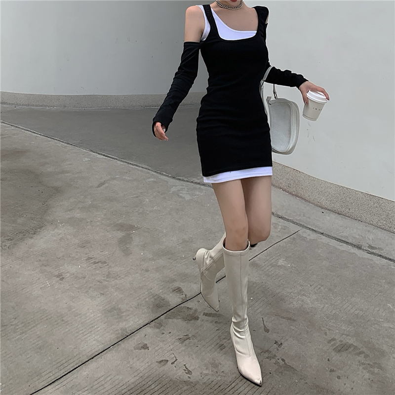 ドレス スプリングウェストスカート ショート 春物 オフショルダー セブンプリンセス Mixlily Shop A1