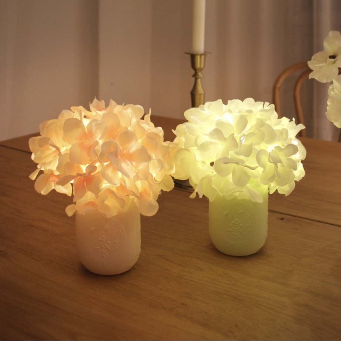 Hydrangea Pot Led Light 2colors アジサイ フラワー ルームライト テーブルランプ 花瓶 花 照明 韓国 雑貨 Tokki Maeul トッキマウル 韓国雑貨通販サイト