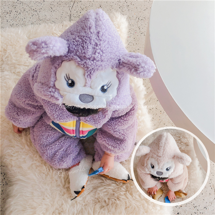 60 90 ジャンプスーツ アウター あったか 着ぐるみ ベビー服 可愛い 女の子 男の子 ベビー 子供服 Q Toworld キュートワールド 子供服 メール便は何点でも送料の合計は280円