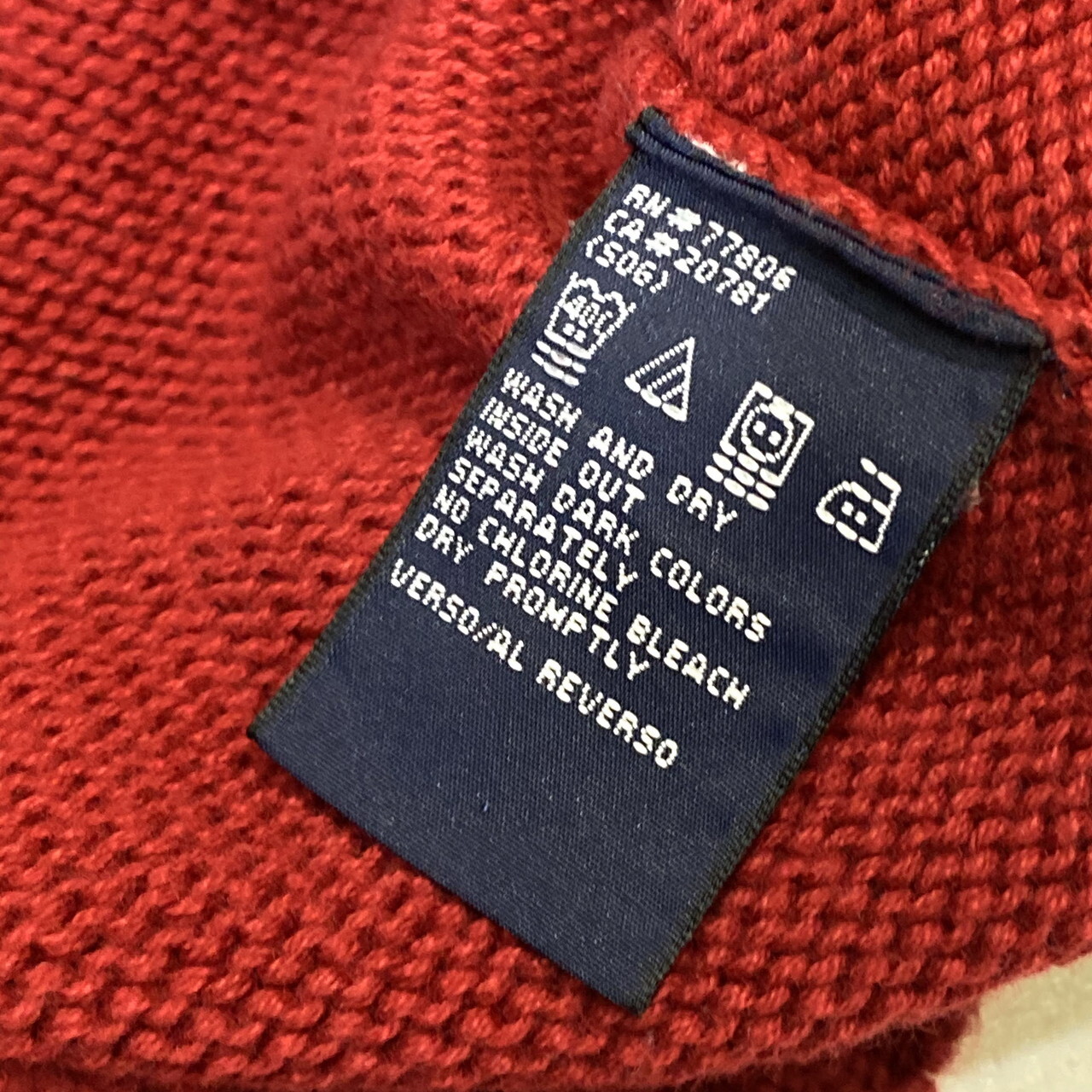 Tommy Hilfiger トミーヒルフィガー クルーネック ヘビーコットンニットセーター レッド 赤 メンズxl ニットセーター Cave 古着屋 公式 古着通販サイト