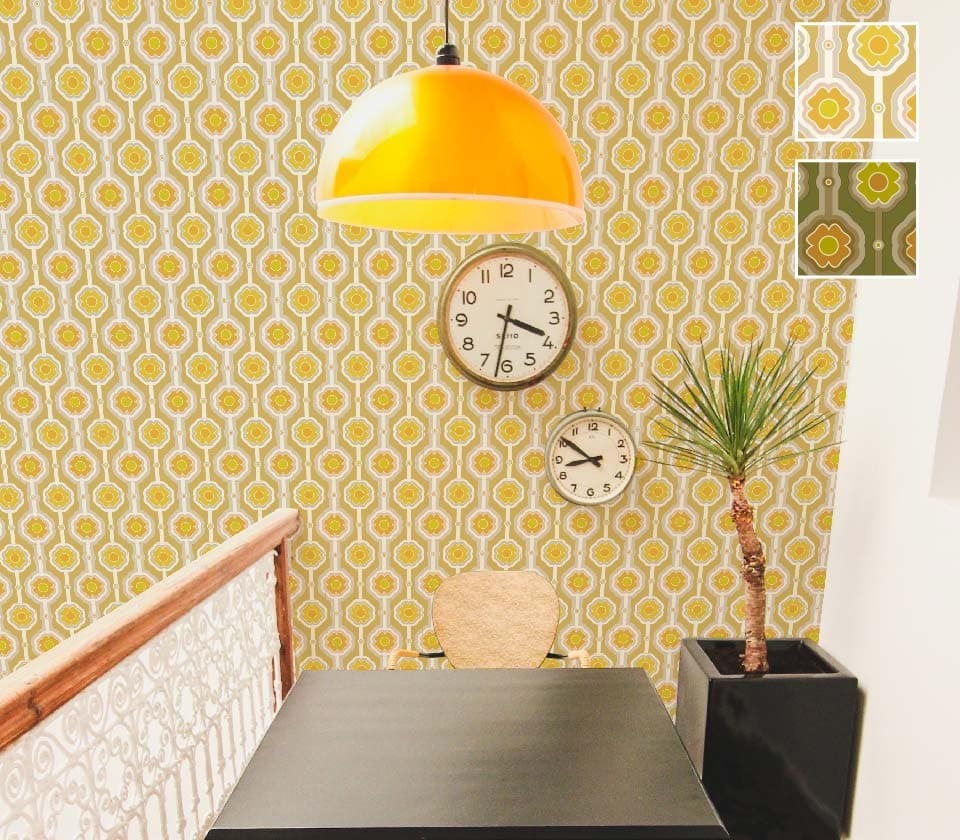 シール壁紙 Fw 001 ポップフラワー Wearll ウェアル 貼ってはがせるシール壁紙