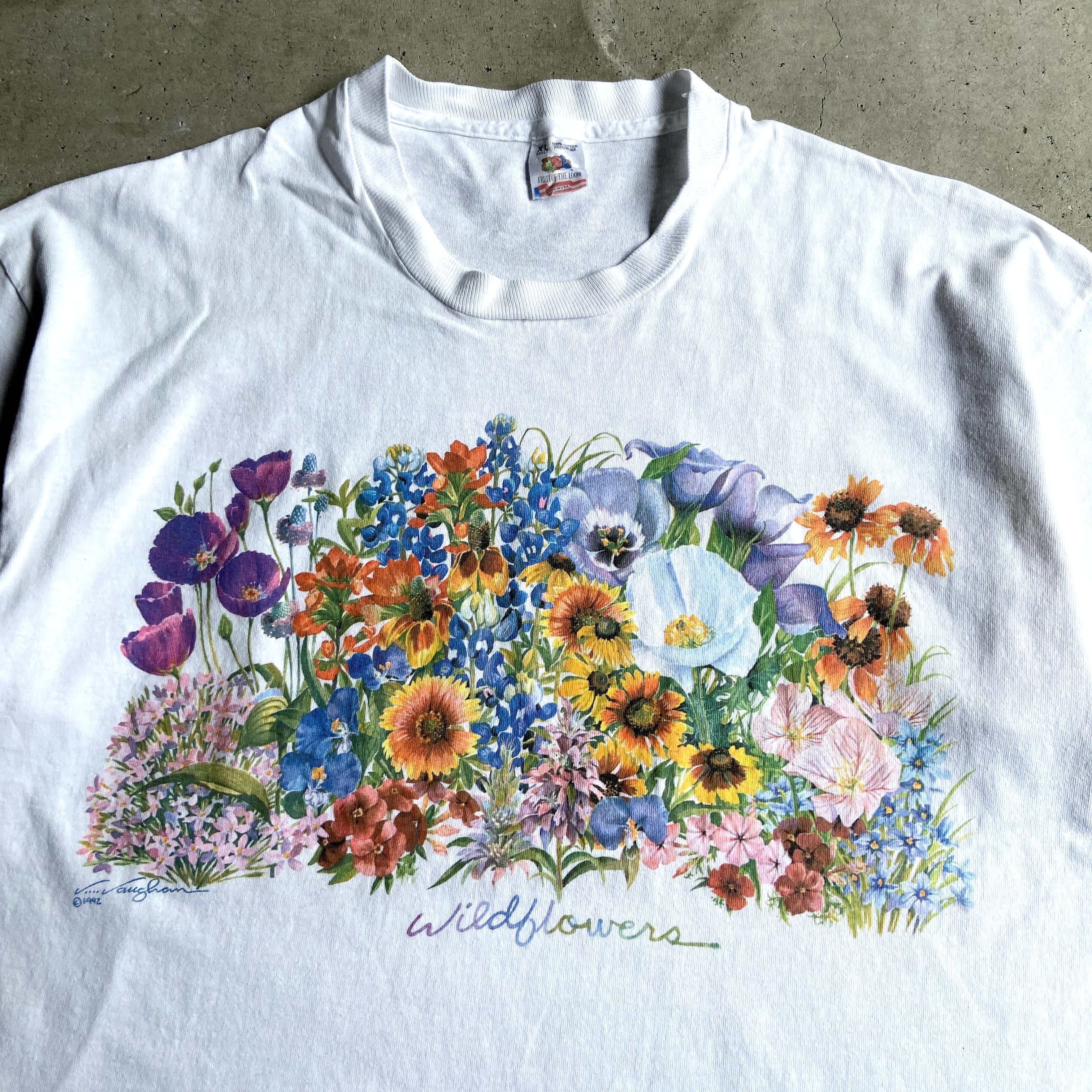 90年代 Usa製 Wildflowers フラワープリントtシャツ メンズxl レディース 古着 90s ヴィンテージ ビンテージ 花柄 シングルステッチ ホワイト 白 Tシャツ Cave 古着屋 公式 古着通販サイト 8 31まで 夏物最大50 Off開催中