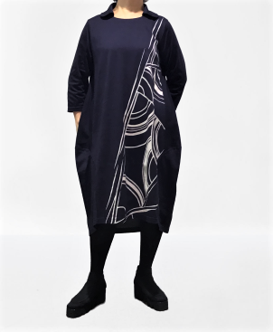 青海波ショールカラーワンピース 4 7213 公式通販 Keiko Kishi ケイコキシ