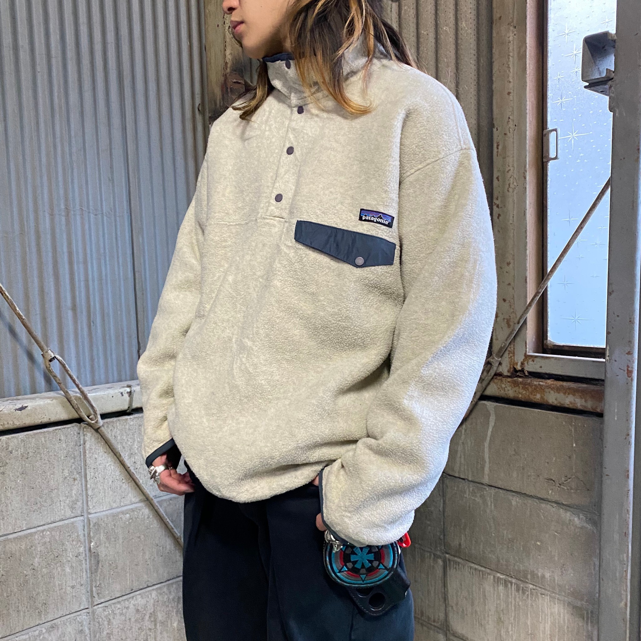 お得好評 patagonia - 90s patagonia シンチラスナップT フリース