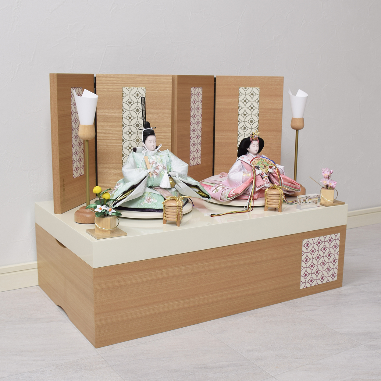 和楽 七宝パステル 雛人形 親王飾り おしゃれ モダン 今どき 北欧インテリア コンパクト Suzutame Onlineshop Vogue