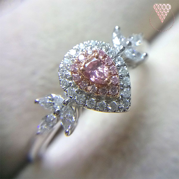 0 063 Ct F Int Pink 天然 ピンク ダイヤモンド K18 ホワイトゴールド リング Diamond Exchange Federation