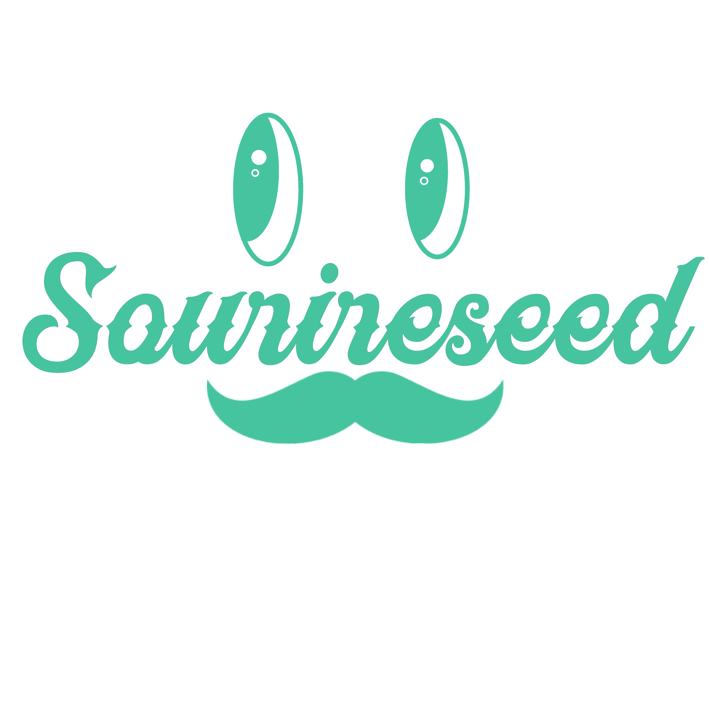 Sourireseed 髭ちゃんロゴ 10oz キャンバス スクエアサコッシュ ナイトブラック Sourireseed