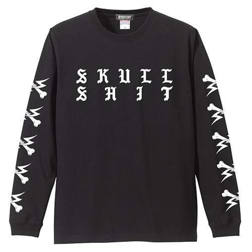 SKULLSHIT / スカルシット「Message "ROCK" Long Sleeve T-sh」長袖Tシャツ ロンT 袖プリント 棺