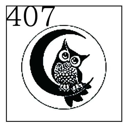 オーダー品 シーリングスタンプ 封蝋印 407 動物 フクロウ 梟 月夜 三日月 鳥のさえずり イラスト Witch Craft Garden ウィッチクラフトガーデン