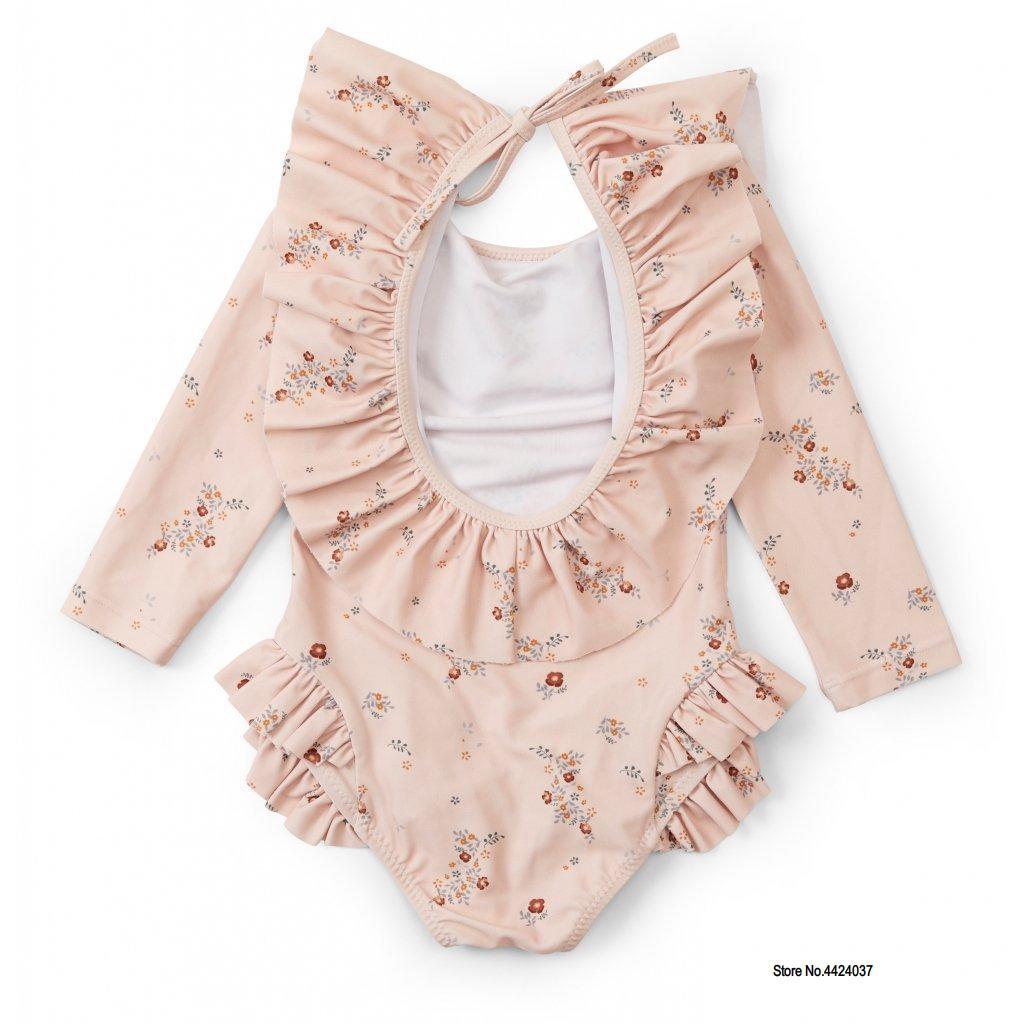 即納 小花柄水着スーツ90 1 姉妹コーデ 可愛い 海外子供服 女の子 プチプラ海外子供服 Shiny 姉妹コーデ 可愛い女の子 ファッション通販