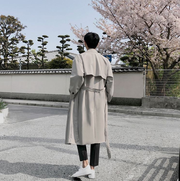激安ブランド 韓国ファッション 全2色 メンズ ダブルブレスト トレンチコ 正規販売代理店 Studenjoy Com