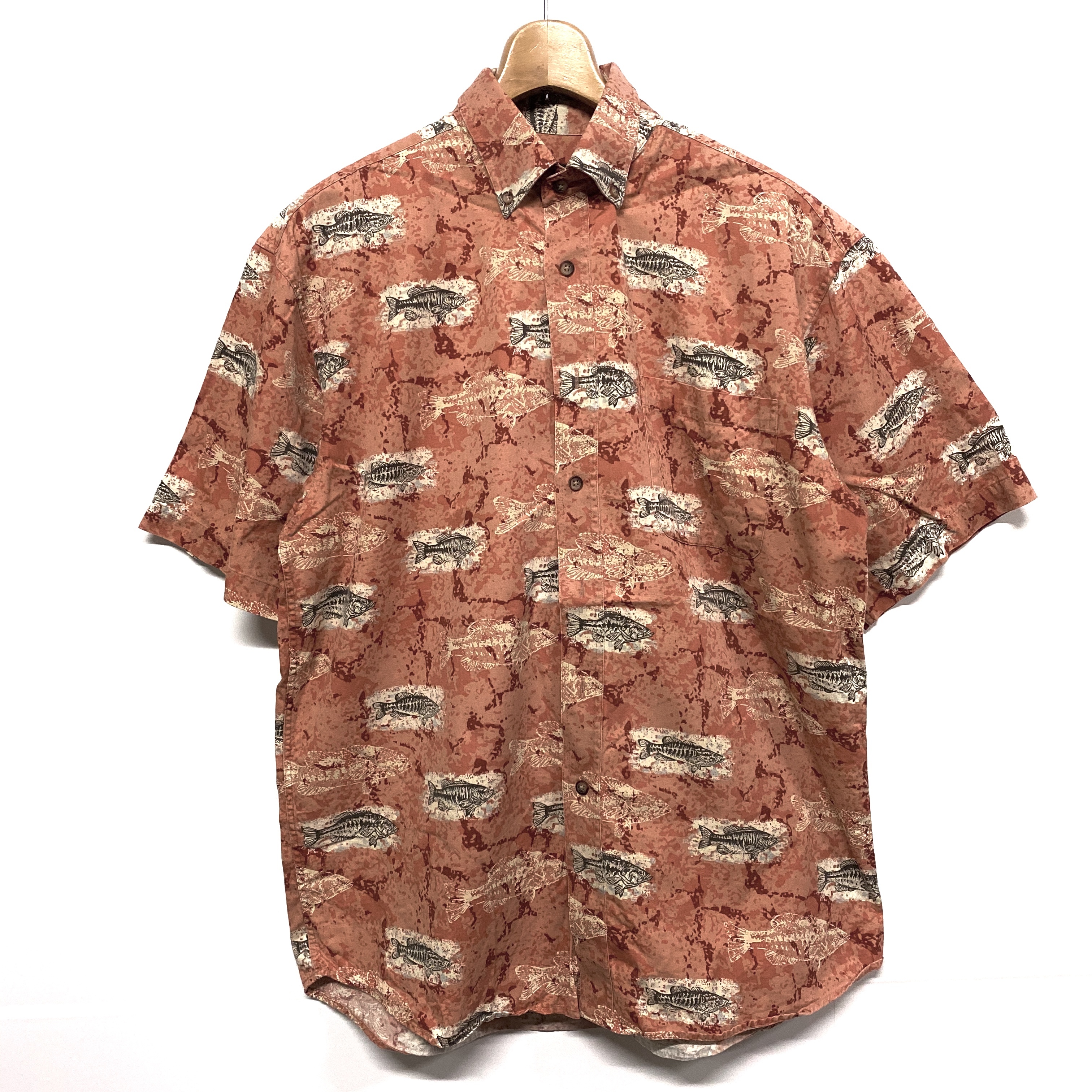 Gallop 半袖 魚柄 総柄シャツ ボタンダウンシャツ メンズm 半袖シャツ C Cave 古着屋 公式 古着通販サイト