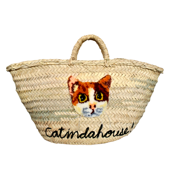 カゴバッグlarge 三毛猫 キャット イン ダ ハウス オンライン限定商品 Cat In Da House On Line Store