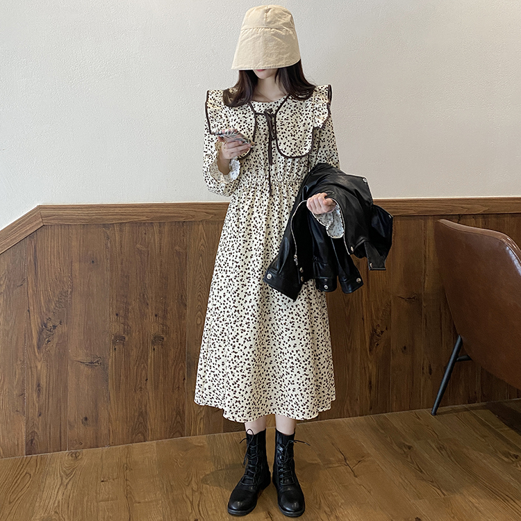 送料無料 春のお洒落を満喫 2way 小花柄ワンピース ガーリー 可愛い レトロ ワンピース Lamitte Deco トレンド 韓国ファッション ショップ