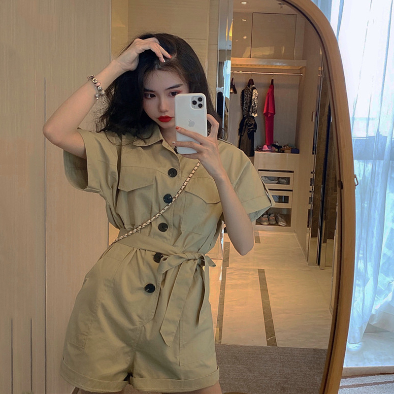 21ss ミリタリーデザインロンパース 韓国レディースファッション通販 Krex ケーレックス