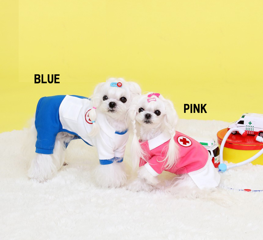 ドクター ナースコスチューム S Xl 2color 犬服 ペット 犬 コスプレ ドッグウェア ハロウィン 犬用 つなぎ ワンピース 可愛い 小型犬 中型犬 ペット用品ショップ Nari Pet