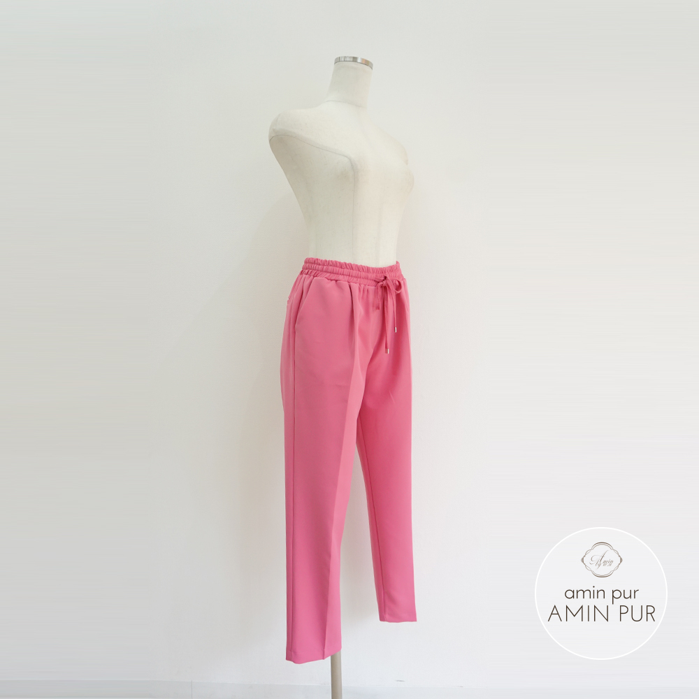 ピンクテーパードパンツ Amin By W A
