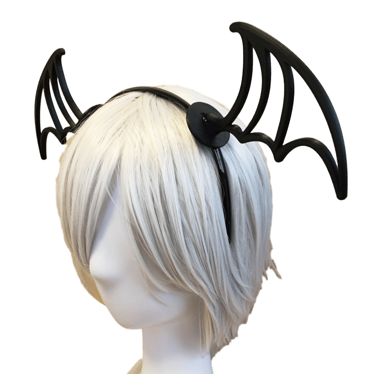 悪魔の角7型 大 コウモリの羽 ハロウィン コスプレ用 カチューシャ付き Newcom