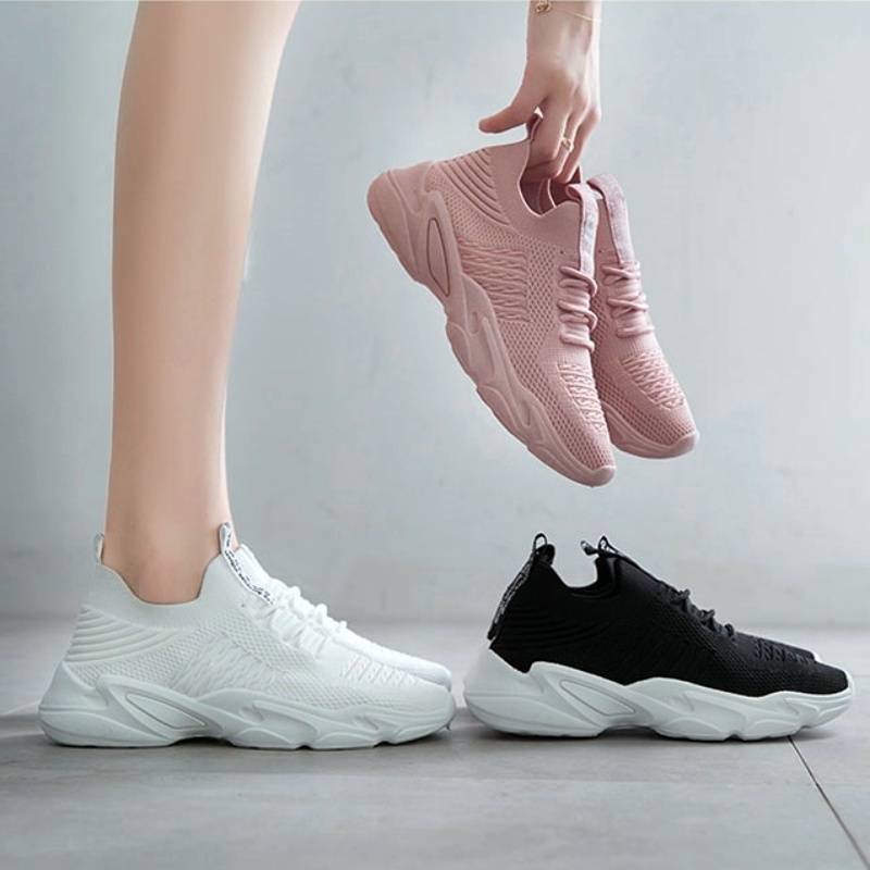 送料無料 スニーカー レディース 靴 厚底 くつ シューズ スリッポン 紐なし 運動靴 ランニングシューズ スポーツシューズ フラット 履きやすい 歩きやすい ウォーキング カジュアル スポーティー かわいい シンプル ラフ 25 0cm 白 ホワイト ピンク 黒 ブラック 無地