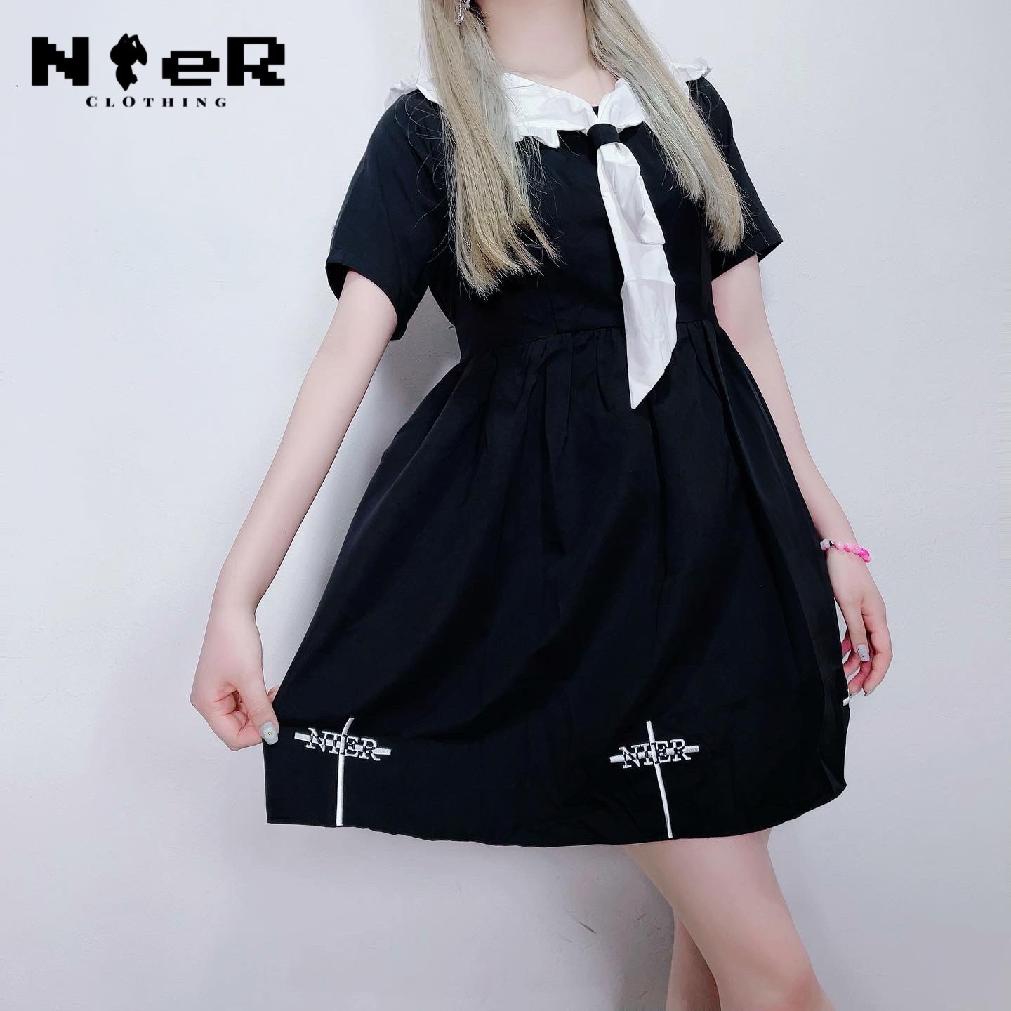 フリル襟セーラー服風ワンピース Nier