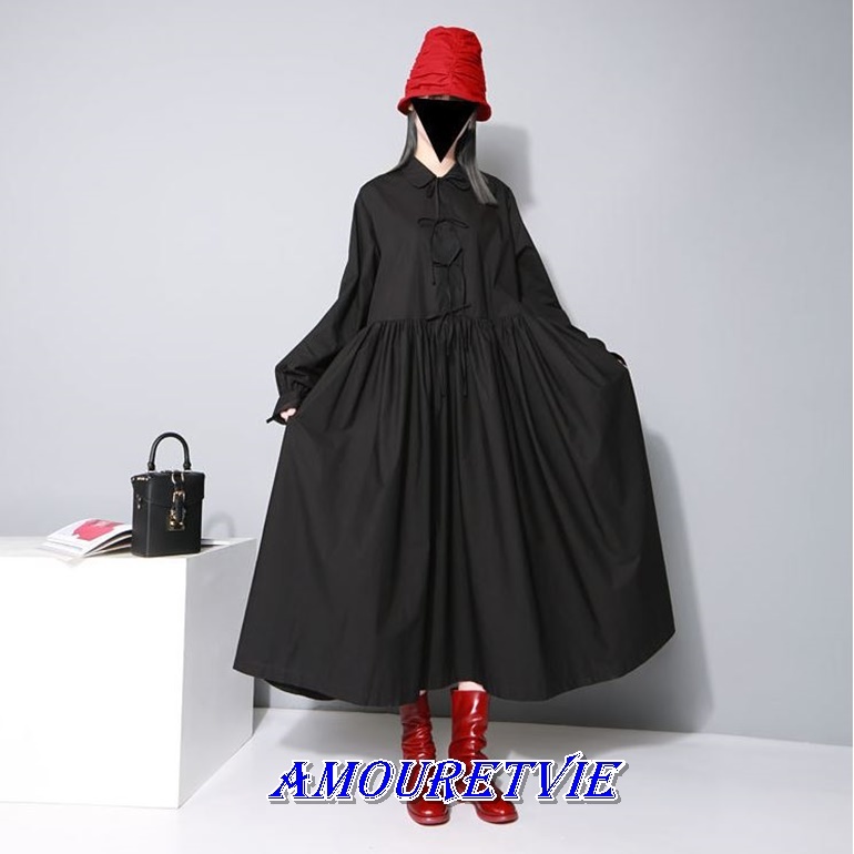 ドレス ワンピース 黒 ブラック 白 ホワイト ゴシック シック モダン クラシック モード系 ヴィジュアル系 250 Amouretvie モレヴィ
