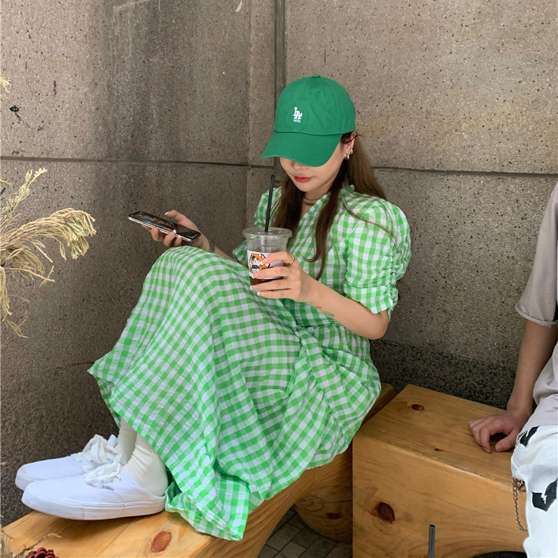 グリーンチェックワンピ 韓国レディースファッション通販 Keatc ケット シー