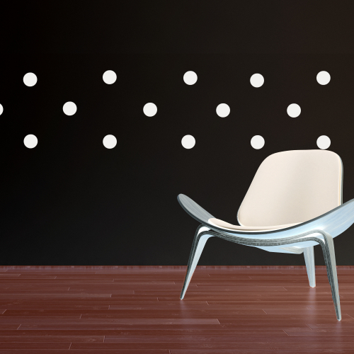 ウォールステッカー 円 丸 ドット 白 光沢 直径 5 5cm 40個入り ラベルシールにも Iby アイバイ ウォールステッカー 通販