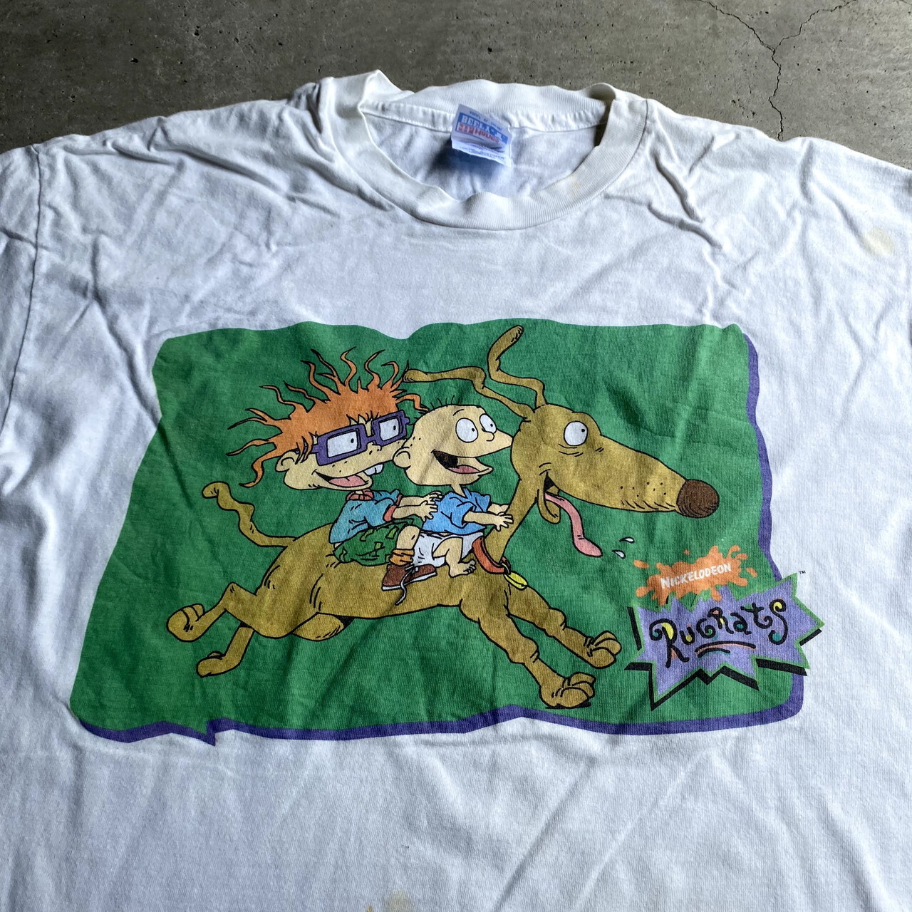 90年代 Usa製 Nickelodeon Rugrats キャラクタープリントtシャツ メンズxl レディース 古着 ニコロデオン ラグラッツ アニメtシャツ 90s ビンテージ ヴィンテージ シングルステッチ ホワイト 白 Tシャツ Cave 古着屋 公式 古着通販サイト