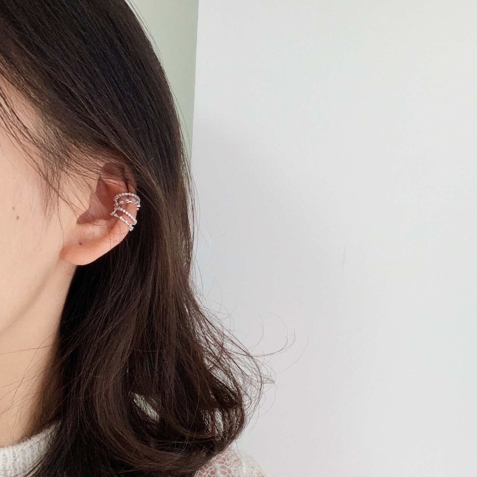 イヤーカフ キラキラ 2連 ダブルライン 2点セット ゴールド 韓国ピアス イヤリングのプチプラアクセサリー専門店admirable Admirable