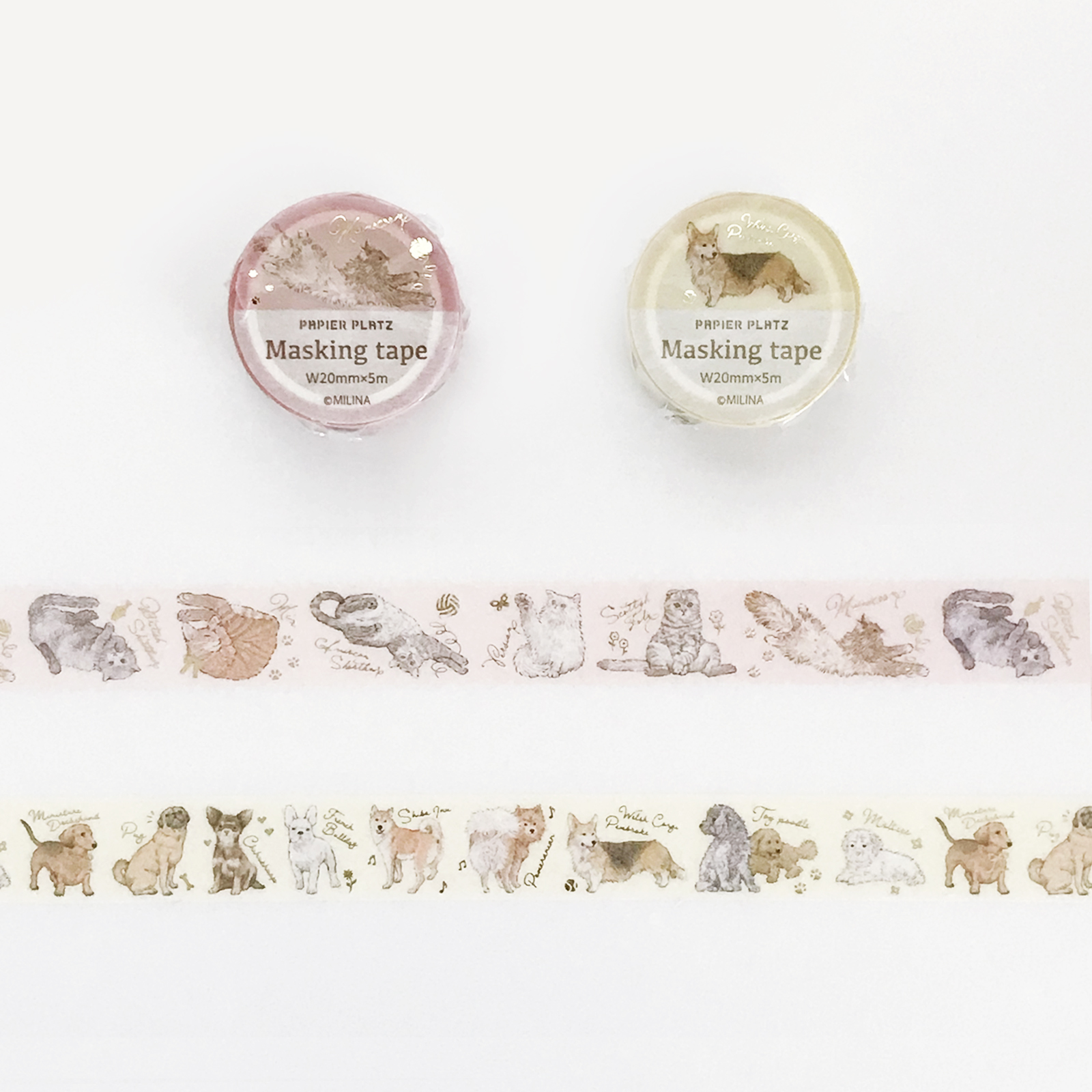 Milina マスキングテープ 金箔入り パピアプラッツbase店