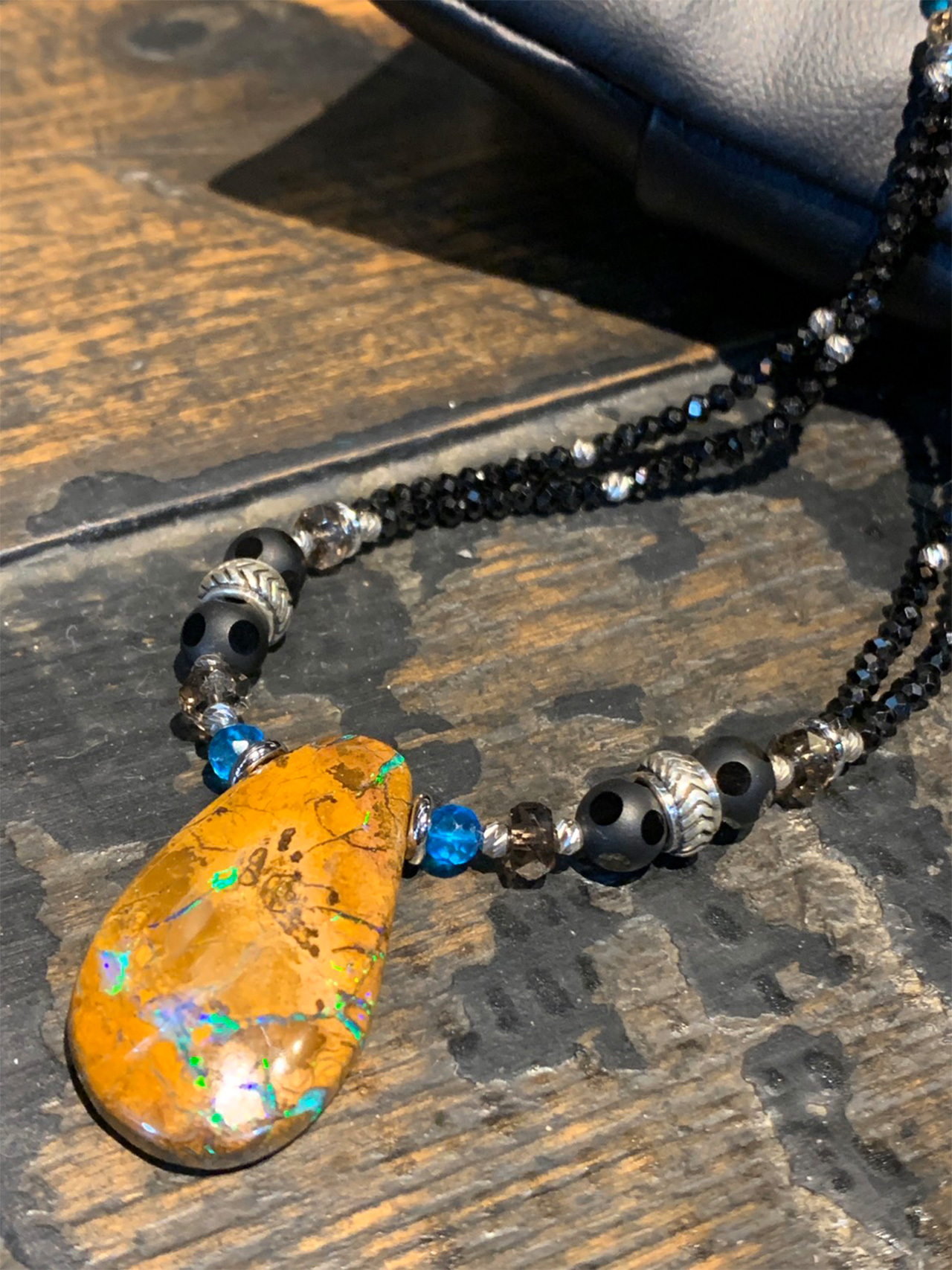 天然石 ボルダーオパール メンズネックレス 一点物 Fn 12 Jewel Lounge ジュエルラウンジ 大人のカジュアルジュエリーショップ