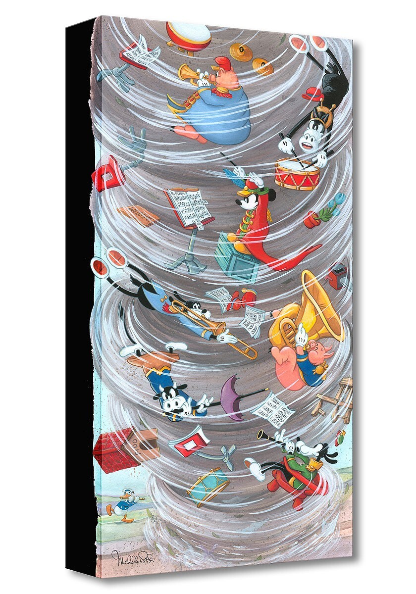 ディズニー絵画 ミッキーマウス ザ ストーム 作品証明書 展示用フック付 限定1500部キャンバスジークレ ディズニー絵画 ポスター