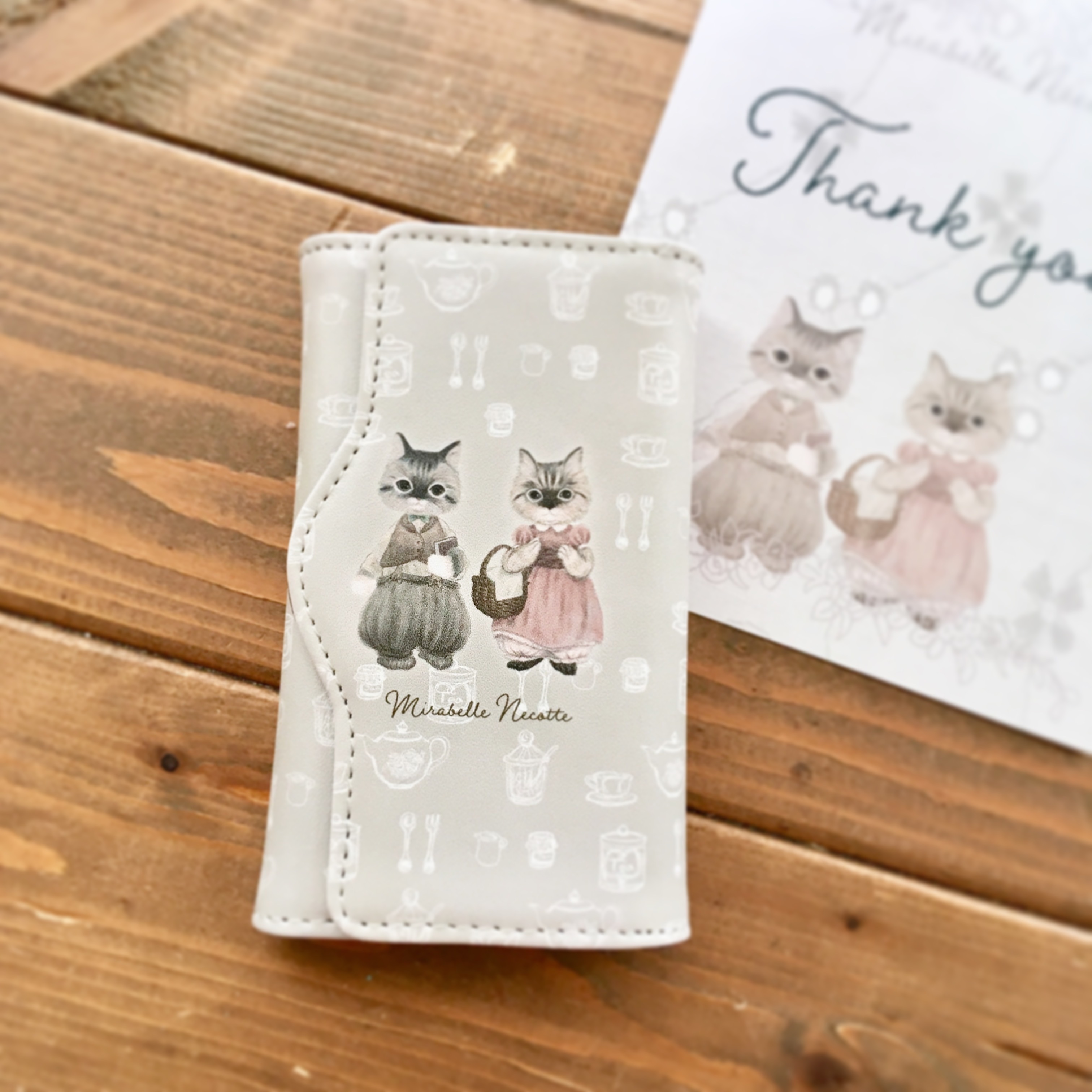 ふたり猫 Tea42 キーケース アンティークカラーkeycase Antique Color Apricot Laboratory