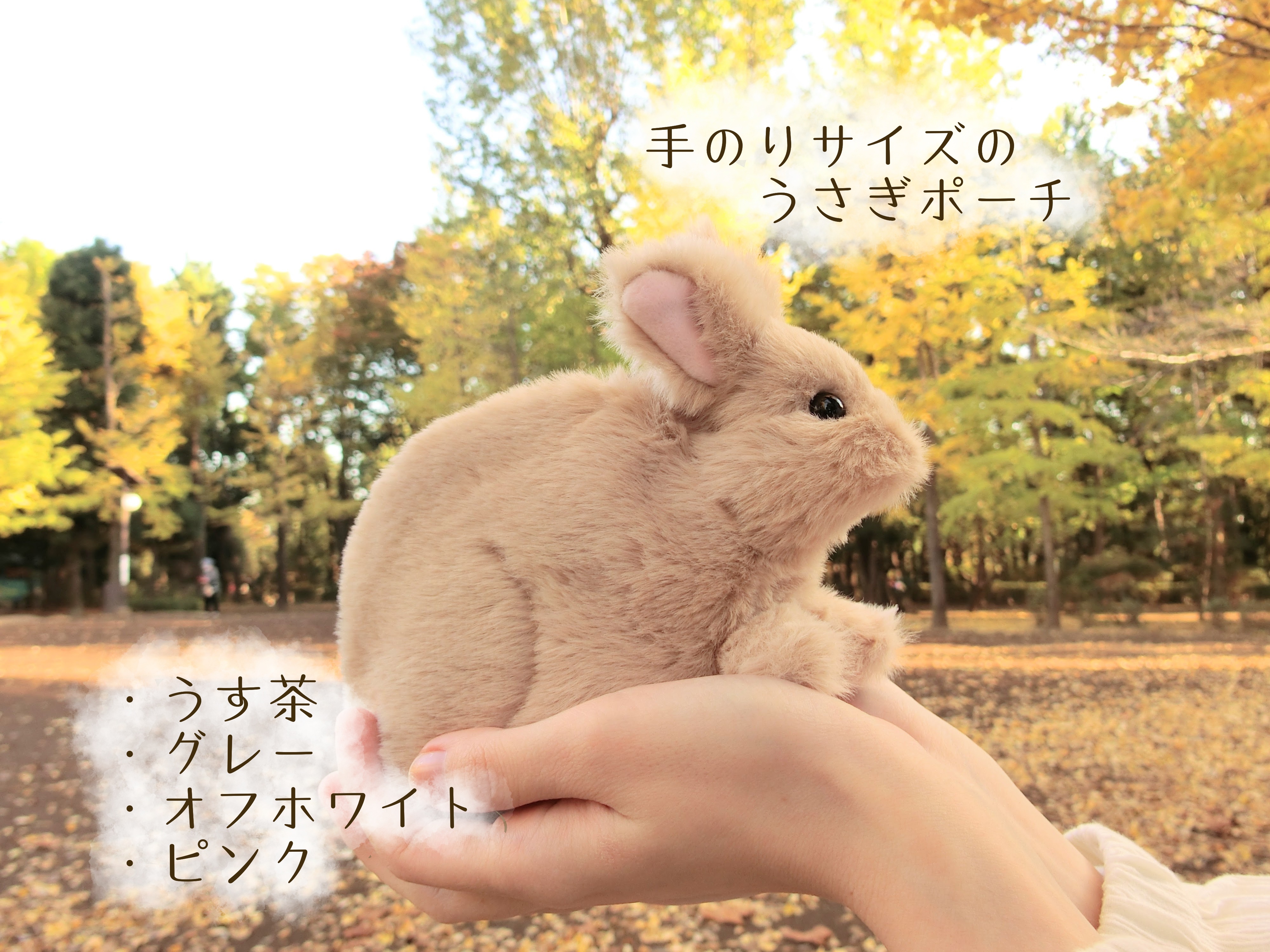 手のりサイズのうさぎポーチ Pal U