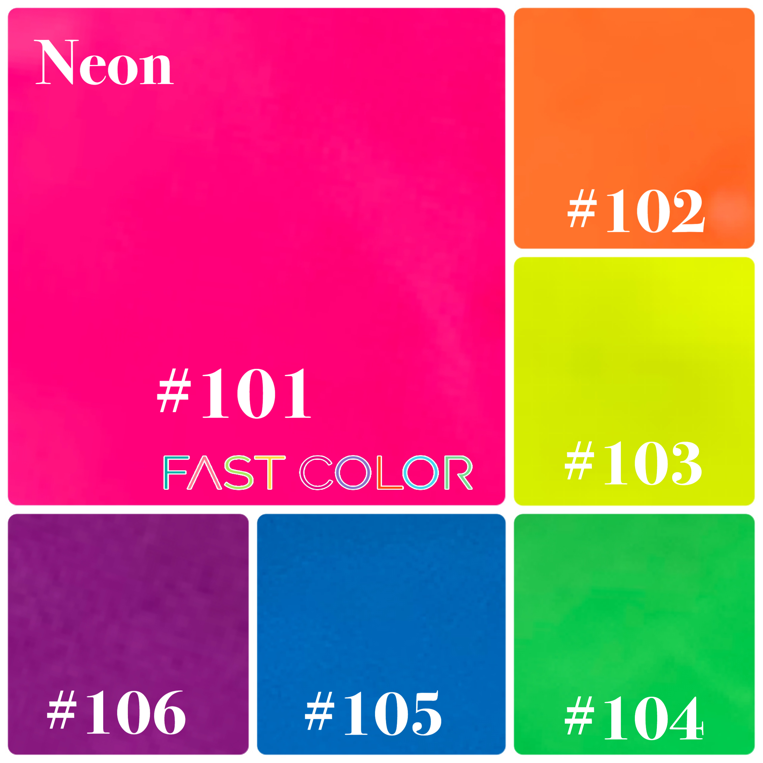 Neon 101 Fast Color 各5g 6 Color ネオン6色 Jdsa Online Shop