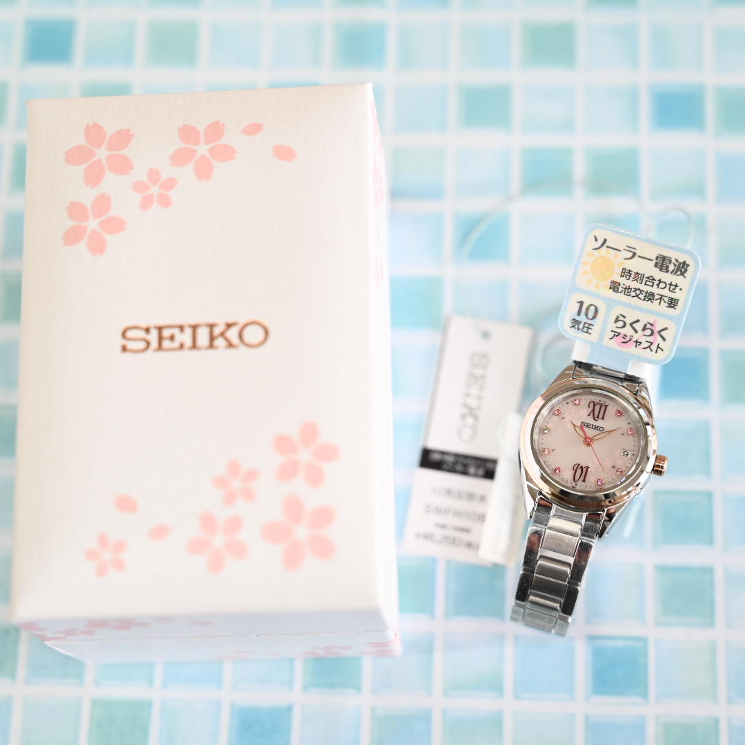 Seiko 限定品 レディース腕時計 Sakura Blooming ソーラー電波時計 Swfh108 セイコーウォッチ正規品 栗田時計店 Seiko G Shock フェラーリ 時計ベルトの専門店